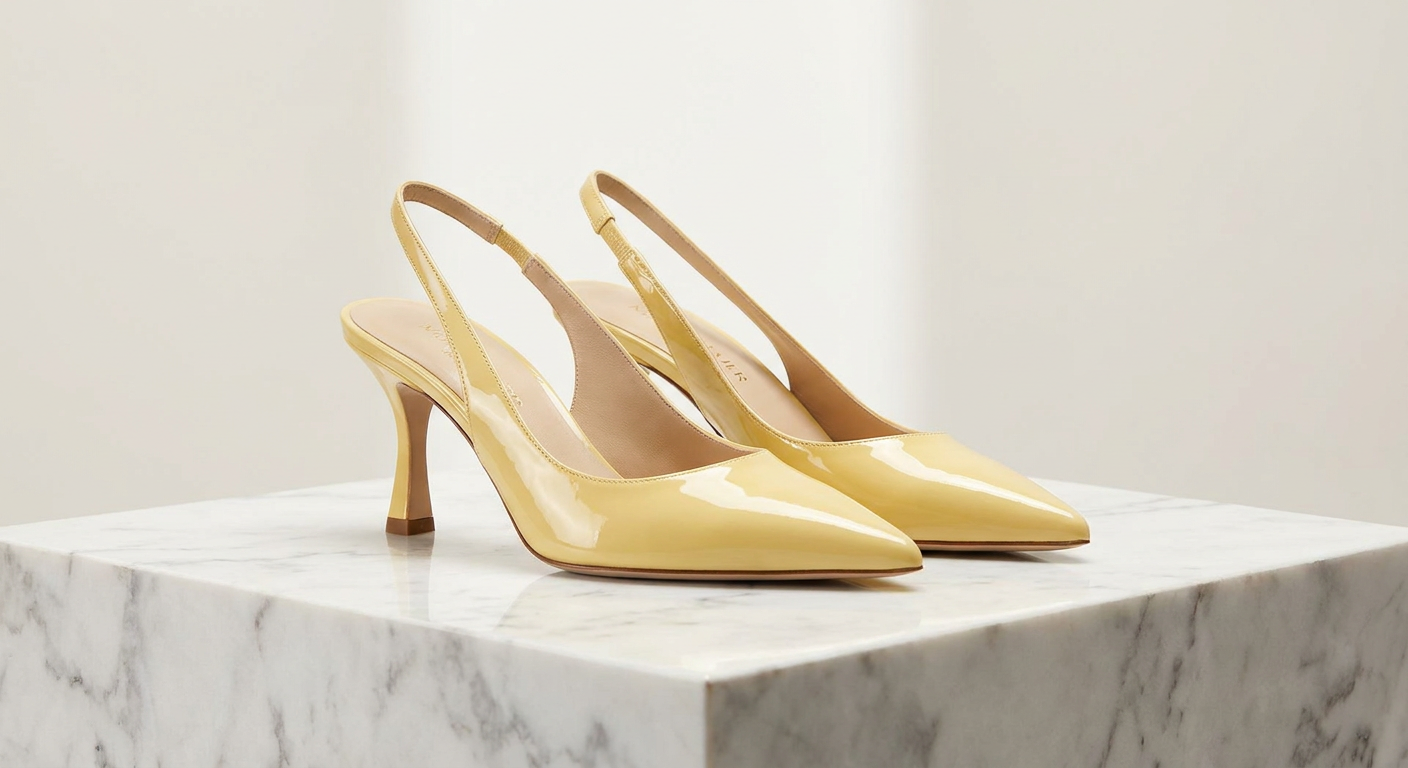 Butter Patent Slingbacks side