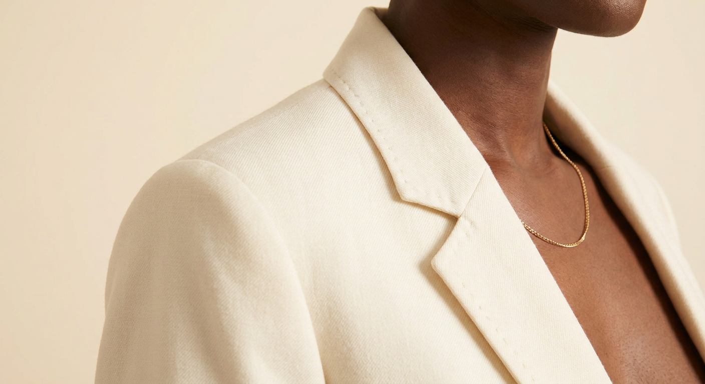 Ivory Relaxed Blazer detail