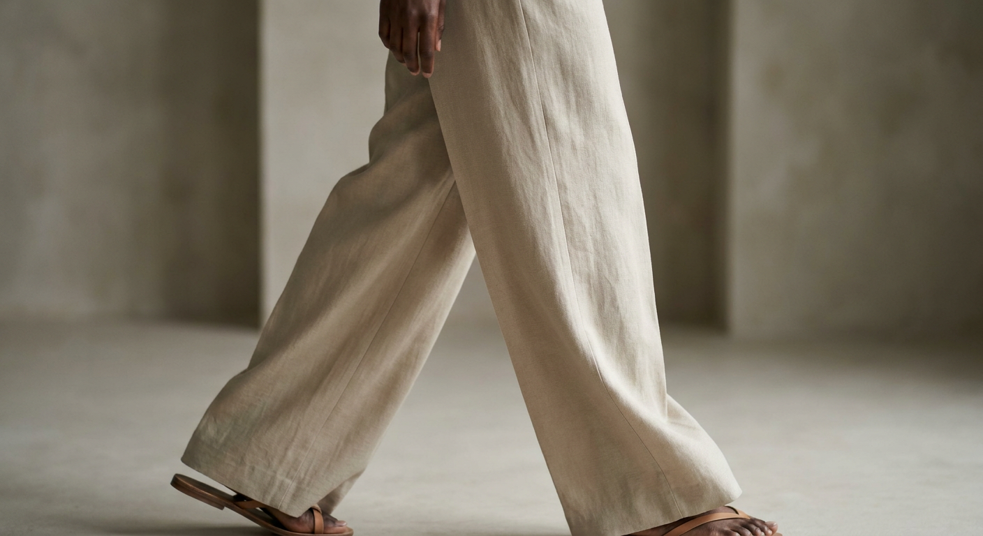 Stone Wide-Leg Trousers side